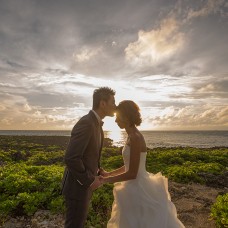 沖繩殘波岬浪漫黃昏婚紗照