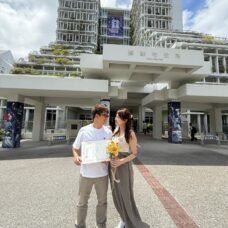 沖繩合法婚姻註冊當天新人合照｜ST WEDDING