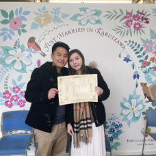 香港新人在輕井澤合法婚姻註冊紀念照｜ST WEDDING